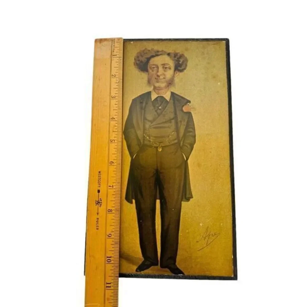 Vintage Wood Wall Plaque Of Albert Grant By Fine‎ Art Press See Photos 10.75